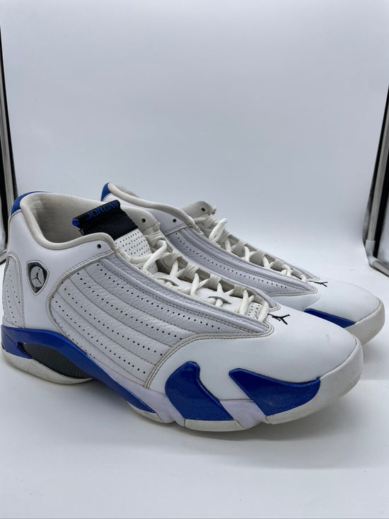 Jordan 14 Retro White Hyper Royal Sz 13