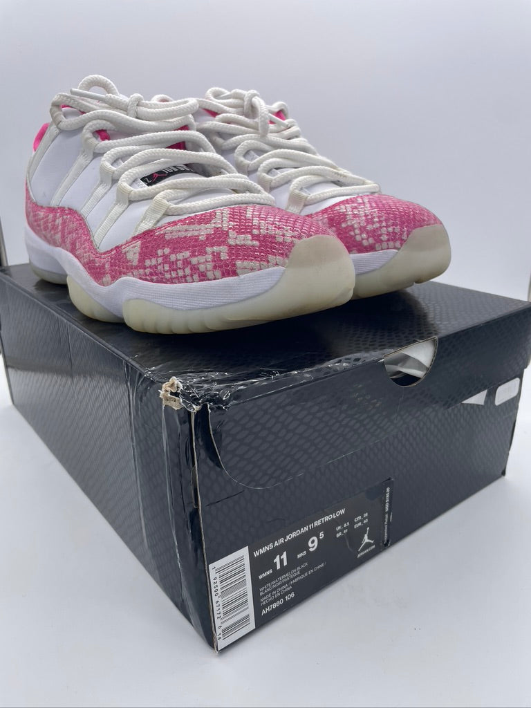 Used Wmns Air Jordan 11 Low Retro 'Pink Snakeskin' Sz Wmns 11