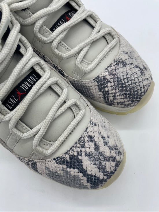 Used Air Jordan 11 Low 'Light Bone Snakeskin' Sz 9.5