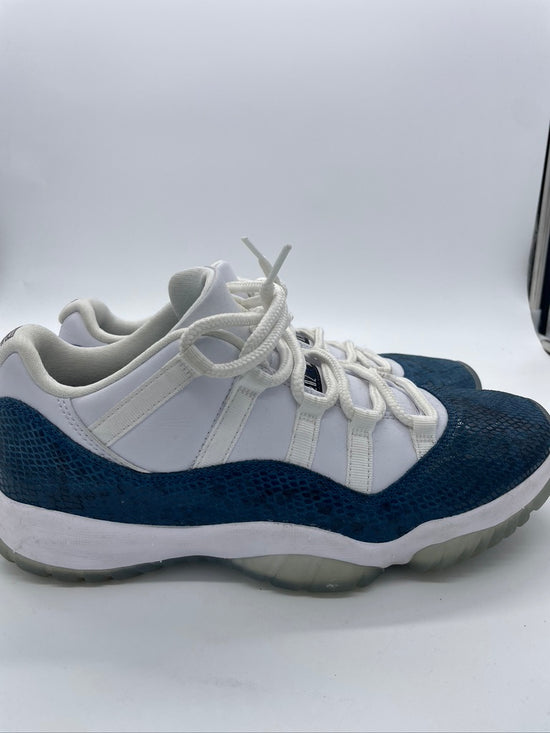 Used Air Jordan 11 Low Retro LE 'Navy Snakeskin' Sz 9.5