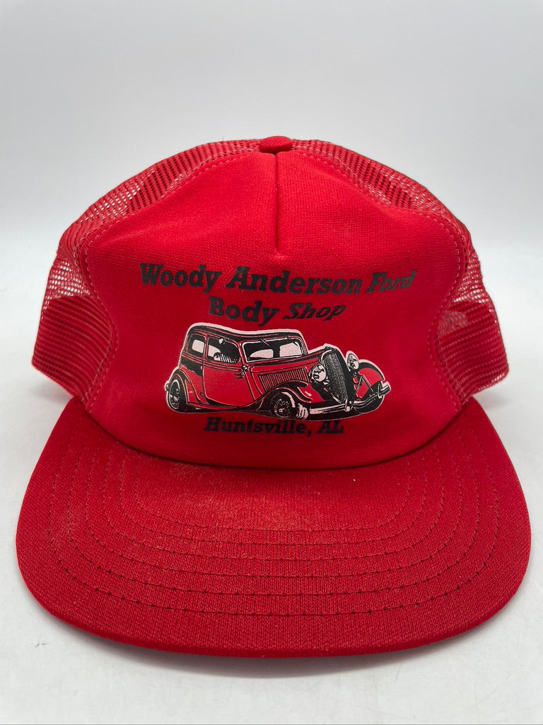 VTG Woody Anderson Ford Body Shop Trucker Hat