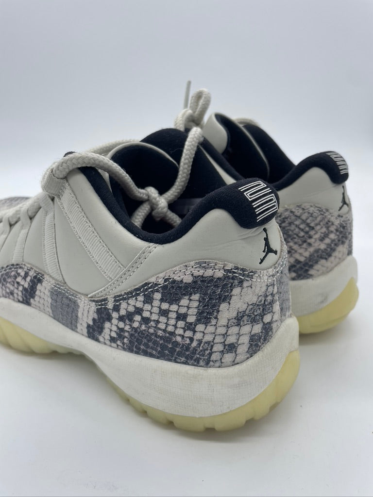 Used Air Jordan 11 Low 'Light Bone Snakeskin' Sz 9.5