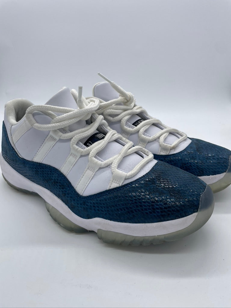 Used Air Jordan 11 Low Retro LE 'Navy Snakeskin' Sz 9.5