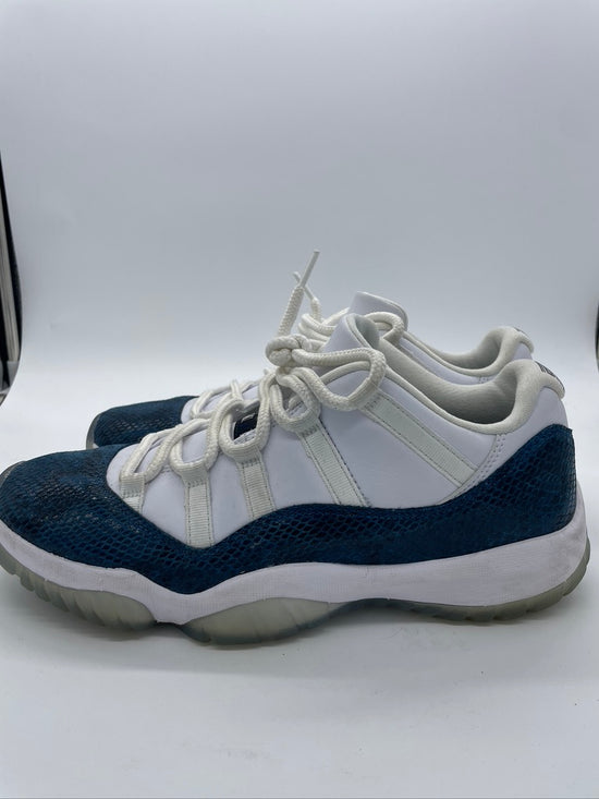 Used Air Jordan 11 Low Retro LE 'Navy Snakeskin' Sz 9.5