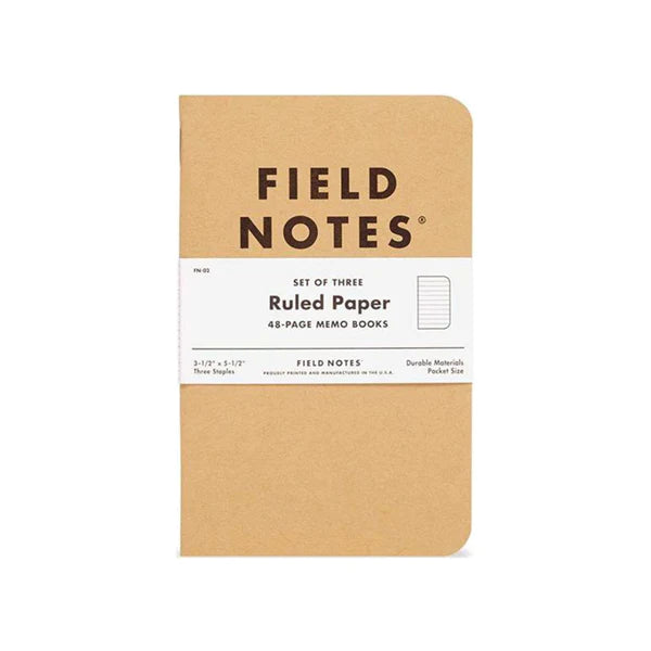 Field Notes Original Kraft Memo Books Set of 3