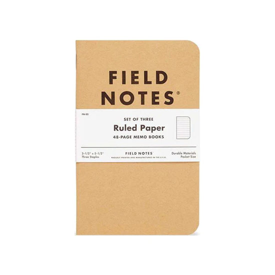 Field Notes Original Kraft Memo Books Set of 3