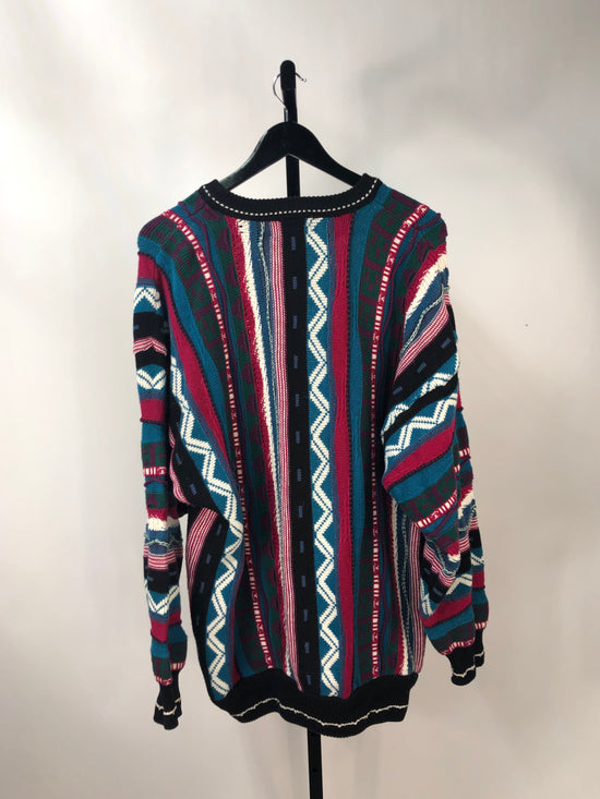 VTG Coogi-Style Purple/Teal Sz XXL