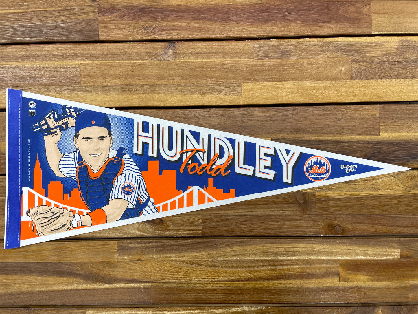 VTG Todd Hundley NY Mets Pennant