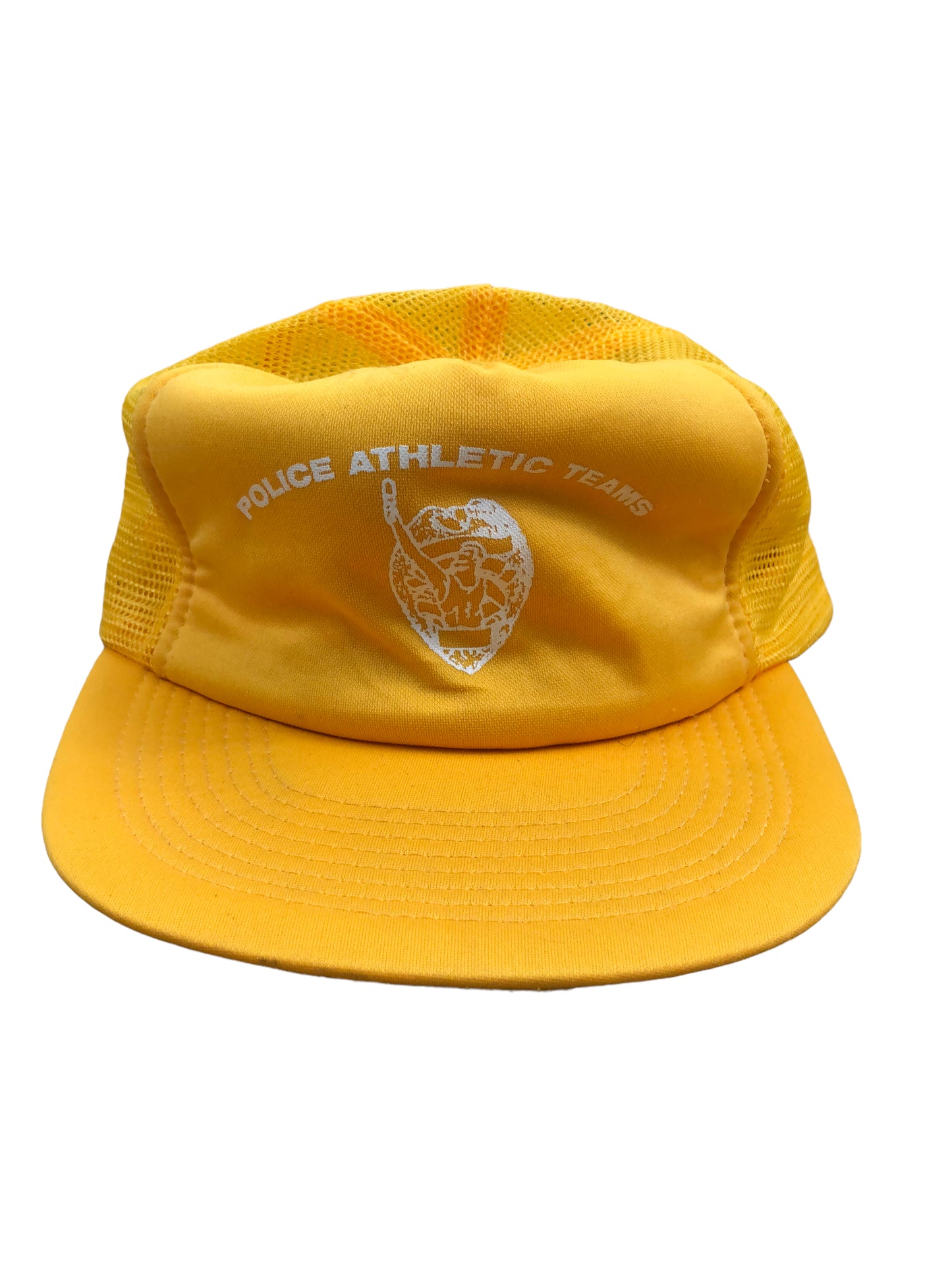 VTG Yellow Police Athletics Teams Trucker Hat