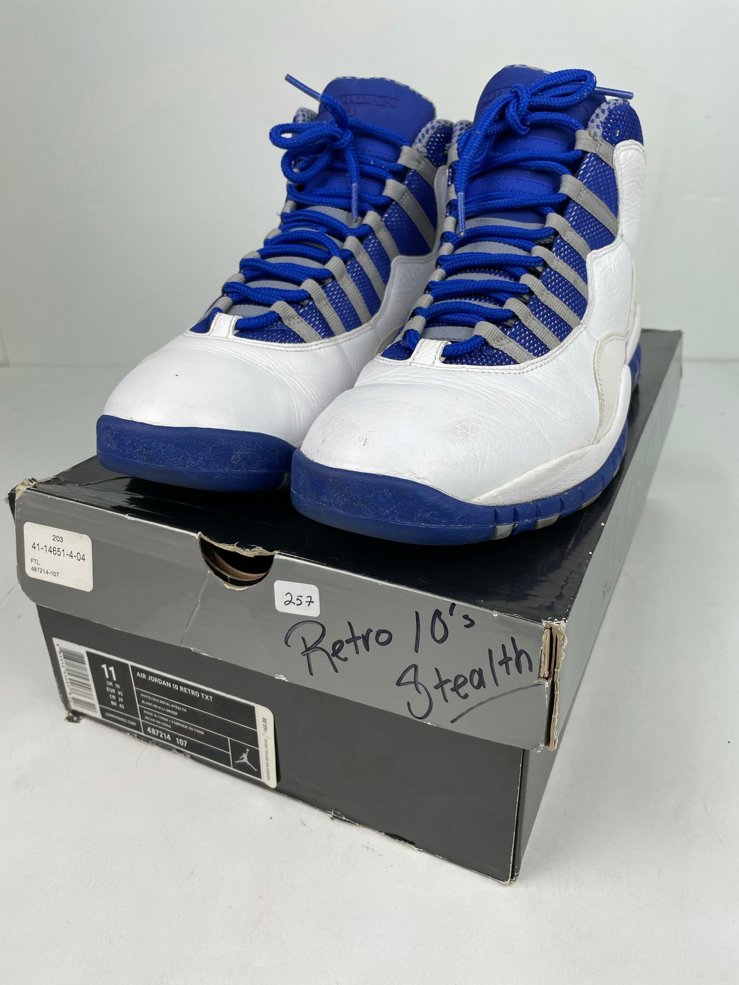 Preowned Air Jordan 10 Retro TXT 'Old Royal' Sz 11