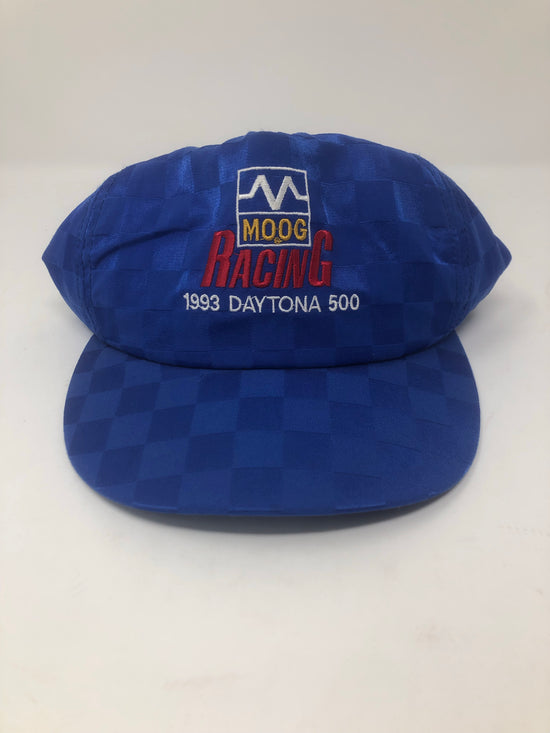 VTG 1993 Moog Racing Checkered Satin Snapback