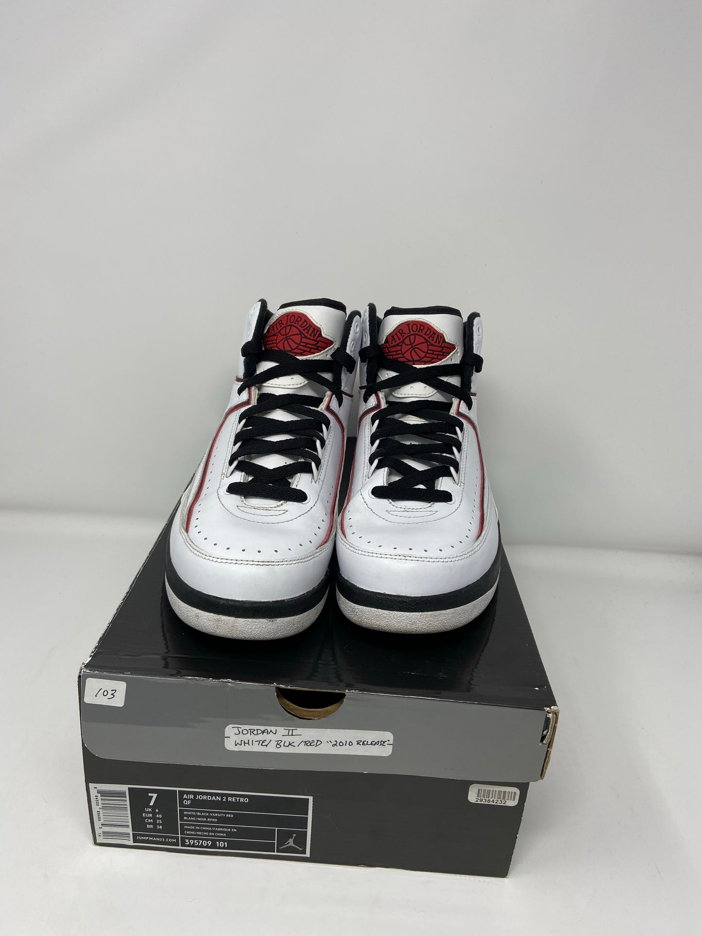 Jordan 2 White Varsity Red (2010) Sz 7