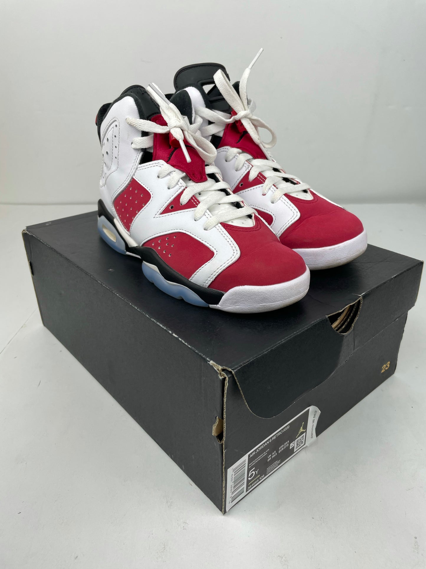 Preowned Air Jordan 6 2020 "Carmine" Sz 5Y/6.5W